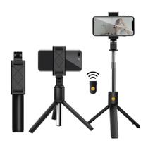 Bastão de Selfie com Tripé para Celular com Controle Disparador Bastão de Selfie com Tripé para Celular com Controle Disparador