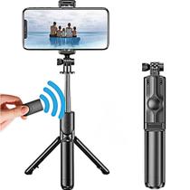 Bastão De Selfie Com Tripé Retrátil Portátil Controle Remoto Via Bluetooth.