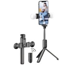 Bastão De Selfie E Tripé Com Controle Bluetooth Com 2 Leds