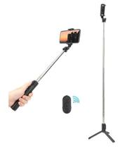 Bastão de Selfie e Tripé para Smartphone e Câmera Digital Pau de Selfie Retrátil Ajustável Controle Remoto Bluetooth