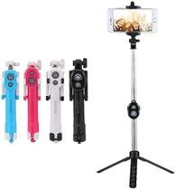 Bastão de Selfie Monopod Com tripe Bluetooth
