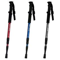 Bastão De Trilha Retrátil Caminhada Escalada Com Amortecedor