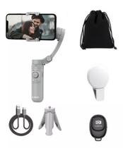 Bastão Estabilizador Digital 3 Eixos Gimbal Selfie p/ Celular HQ3 + Tripé+ Bolsa para transporte + Luz para Selfie - AXNEN