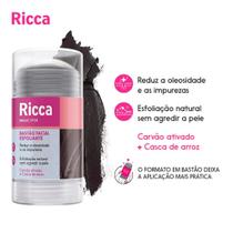 Bastão Facial Stick Ricca Hidratante Esfoliante Apaga Poros Area dos Olhos Lifting