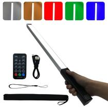 Bastão Iluminador de LED RGB Luxceo Q508A 10W 3000K a 6000K S Bastão Iluminador de LED RGB Luxceo Q508A 10W 3000K a 6000K S