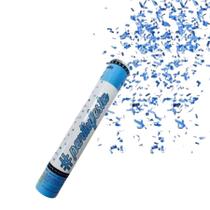 Bastão Lança Confetes Metalizado Verde e Azul Festa