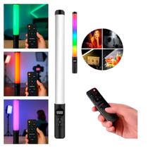 Bastão Led Rgb Potente Com Efeitos E Controle