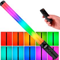 Bastão Led Rgb Potente Com Efeitos E Controle