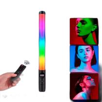 Bastão Led Rgb Potente Com Efeitos E Controle