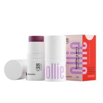 Bastão Ollie 3 em 1 Blush, Batom e Sombra FPS 95 Amora com 4,5g