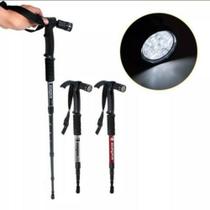 Bastão para Caminhada com Lanterna LED e Sistema Antichoque