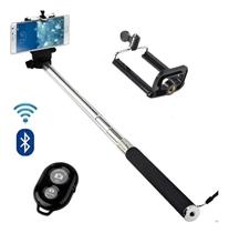 Bastão para Selfie Monopod Telescópico com Acionador de Cliques Bluetooth Bastão para Selfie Monopod Telescópico com Acionador de Cliques Bluetooth