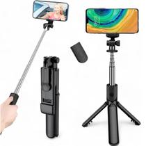 Bastão Pau de Selfie com Tripé 1,7m com Controle Bluetooth para videos Fotos Gravações Bastão Pau de Selfie com Tripé 1,7m com Controle Bluetooth para videos Fotos Gravações