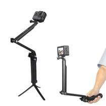 Bastão Pau de Selfie Tripé Suporte p/ Câmera Go pro Compacto - portátil
