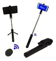 Bastão Pau Selfie Retrátil Tripé Mesa Controle Bluetooth