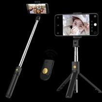 Bastão Pau Selfie Tripe Controle Bluetooth Retrátil Celular