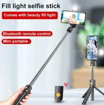 Bastão Pau Selfie Tripe Controle Bluetooth Retrátil Celular - K-10
