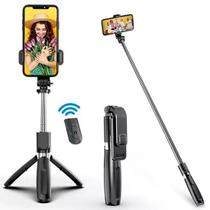 Bastão Pau Selfie Tripé Controle Bluetooth Retrátil Celular Suporte Portátil Universal Smartphone Monopod iPhone