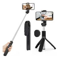 Bastão Pau Selfie Tripe Luz Led Bluetooth Retratil Celular Bastão Pau Selfie Tripe Luz Led Bluetooth Retratil Celular