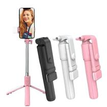 Bastão Pau Selfie Tripe Luz Led Bluetooth Retratil Celular