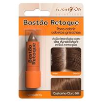 Bastão Retoque Capilar Flash On 5.0 Castanho Claro 4g - Cobertura Rápida para Cabelos Grisalhos