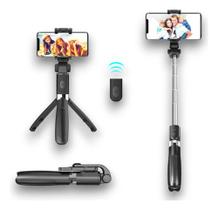 Bastão Selfi Com Tripe Celular Ajustavel Controle Bluetooth