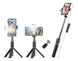 Bastão Selfie Tripe com Luz Led Bluetooth Retrátil 6,5