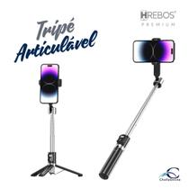 Bastão Selfie Tripé Portátil para Celular Hrebos Premium com Controle Bluetooth SU105