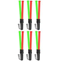 Bastao Sinalizador 2 Cores Grande Kit 6 Unidades Led Fluorescente Lanterna Fiscalizaçao Estacionamento Transito Emergencia Sinalizaçao