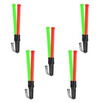 Bastao Sinalizador 2 Cores Kit 5 Unidades Grande Led Lanterna Fluorescente Sinalizaçao Guarda Estacionamento Emergencia Fiscalizaçao