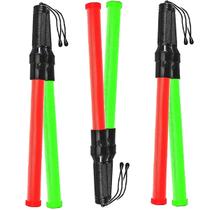 Bastao Sinalizador Grande 2 Cores Kit 3 Unidades Led Lanterna Fluorescente Estacionamento Segurança Sinalizaçao Emergencia Rodovia Estrada