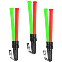 Bastao Sinalizador Grande 2 Cores Led Kit 3 Unidades Fluorescente Segurança Lanterna Emergencia Alta Luminosidade Estacionamento Transito Estrada Rodo