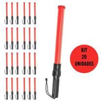 Bastao Sinalizador Grande Kit 20 Unidades Balizador Estacionamento Flanelinha Transito Festa Bastao Sinalizador Grande Kit 20 Unidades Balizador Estacionamento Flanelinha Transito Festa