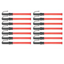 Bastao Sinalizador Kit 14 Unidades Luz Fluorescente Lanterna Transito Estacionamento Aeroporto