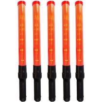 Bastao Sinalizador Kit 5 Uni Fluorescente Grande Sinal Transito Baliza Estacionamento Manobra