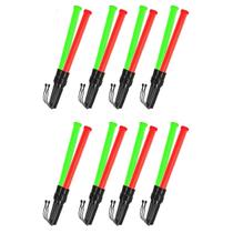 Bastao Sinalizador Led 2 Cores Kit 8 Unidades Fluorescente Lanterna Transito Estacionamento Obra Fiscalizaçao Segurança Emergencia