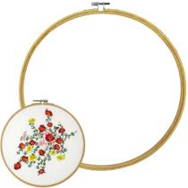 Bastidor Bambu Com Tarraxa Bordado Manual Ponto Russo 30cm - Evolvere Bastidor Bambu Com Tarraxa Bordado Manual Ponto Russo 30cm - Evolvere