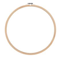 Bastidor de Bambu com Tarraxa de 25 cm para Bordado e Artesanato