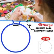 Bastidor de Metal 5,8cm Para Bordado Nurge Azul Bastidor de Metal 5,8cm Para Bordado Nurge Azul