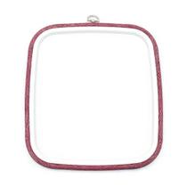 Bastidor Flexível p/Bordado Quadrado Vermelho 230x250mm
