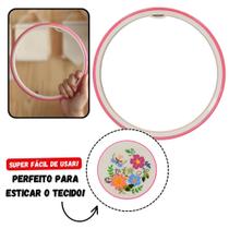 Bastidor Flexível para Bordado Nurge 20cm Rosa Bastidor Flexível para Bordado Nurge 20cm Rosa