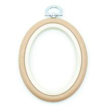 Bastidor Flexível para Bordado Oval Bege - Nurge Bastidor Flexível para Bordado Oval Bege - Nurge