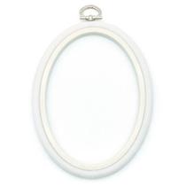 Bastidor Flexível para Bordado Oval Branco - Nurge Bastidor Flexível para Bordado Oval Branco - Nurge