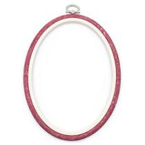 Bastidor Flexível para Bordado Oval Vermelho - Nurge Bastidor Flexível para Bordado Oval Vermelho - Nurge