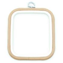 Bastidor Flexível para Bordado Quadrado Bege - Nurge Bastidor Flexível para Bordado Quadrado Bege - Nurge