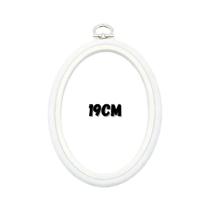 Bastidor Oval 19cm Branco Nurge Com Tarracha Bastidor Oval 19cm Branco Nurge Com Tarracha