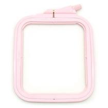 Bastidor Quadrado De Plástico Com Regulador Para Bordado Rosa - Nurge