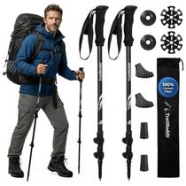 Bastões de Caminhada TrailBuddy 3K em Fibra de Carbono Ajustáveis Bastões de Caminhada TrailBuddy 3K em Fibra de Carbono Ajustáveis