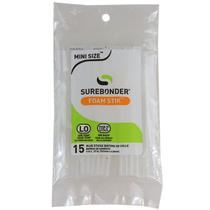 Bastões de cola quente Surebonder Mini, pacote com 15, transparente de baixa temperatura, 10 cm