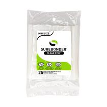 Bastões de cola Surebonder Mini, tamanho 10 cm de diâmetro, 7 mm, pacote com 25